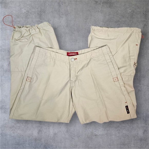 Vintage Y2K Unionbay Women's Utility Cropped Pants Neutral Casual Size 1 H16 - Picture 1 of 10